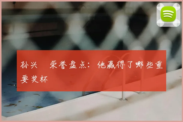 孙兴慜荣誉盘点：他赢得了哪些重要奖杯